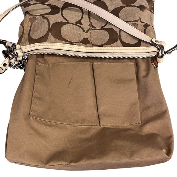 COACH Canvas Monogram Convertible Shoulder/Crossbody Bag - Picture 11 of 16